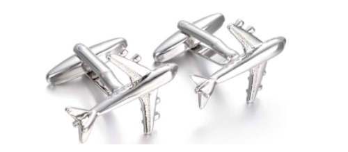 Silver Aeroplane Cufflinks