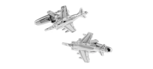 Silver Fighter Jet Cufflinks