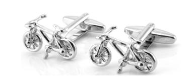 Silver City Bike Cufflinks