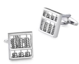 Abacus (Counting Frame) Cufflinks in Silver