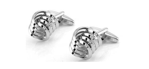 Silver and Gold Formula 1 Car Cufflinks