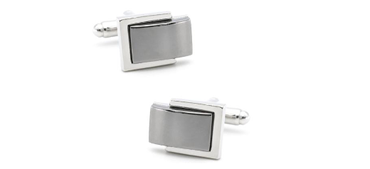 Black and Silver Stone effect Cufflinks