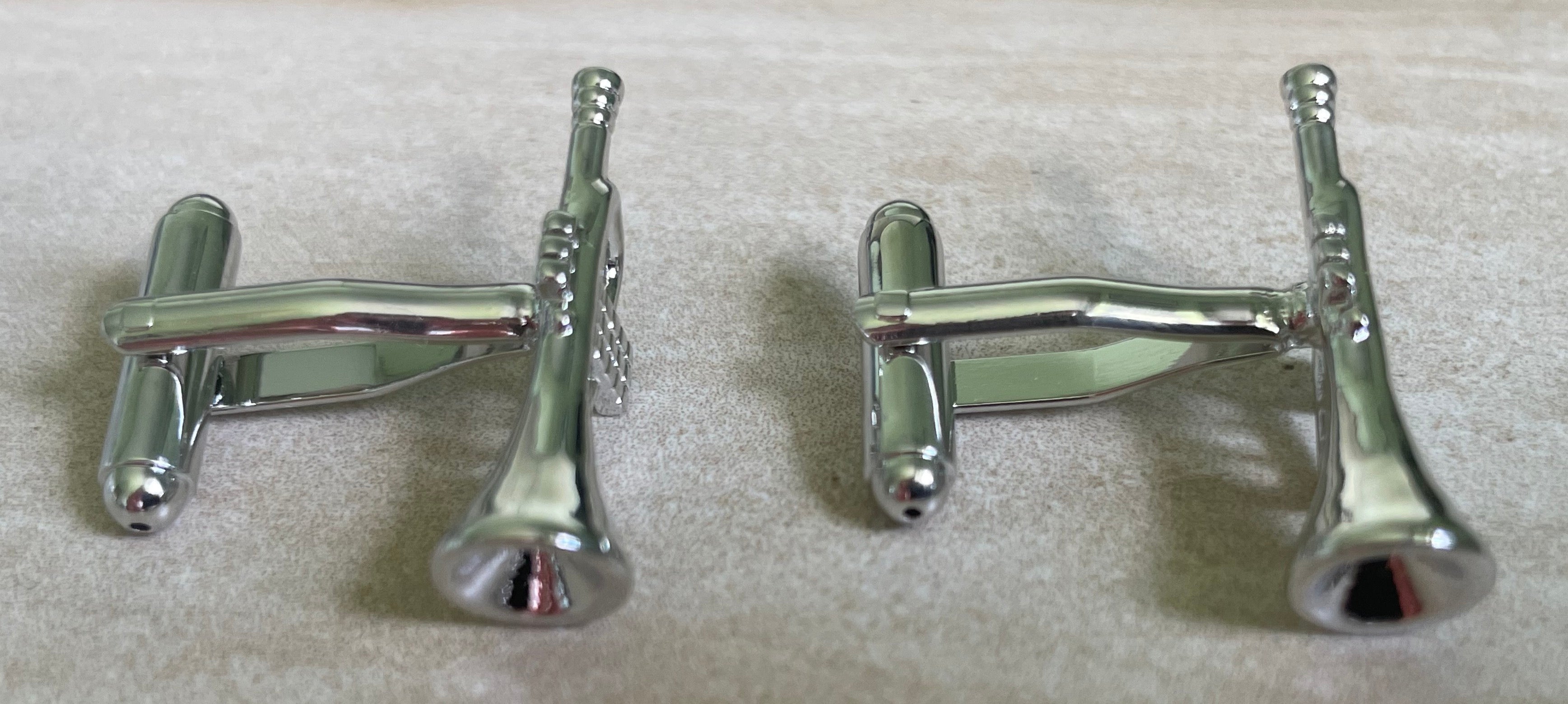 Silver Trumpet Cufflinks