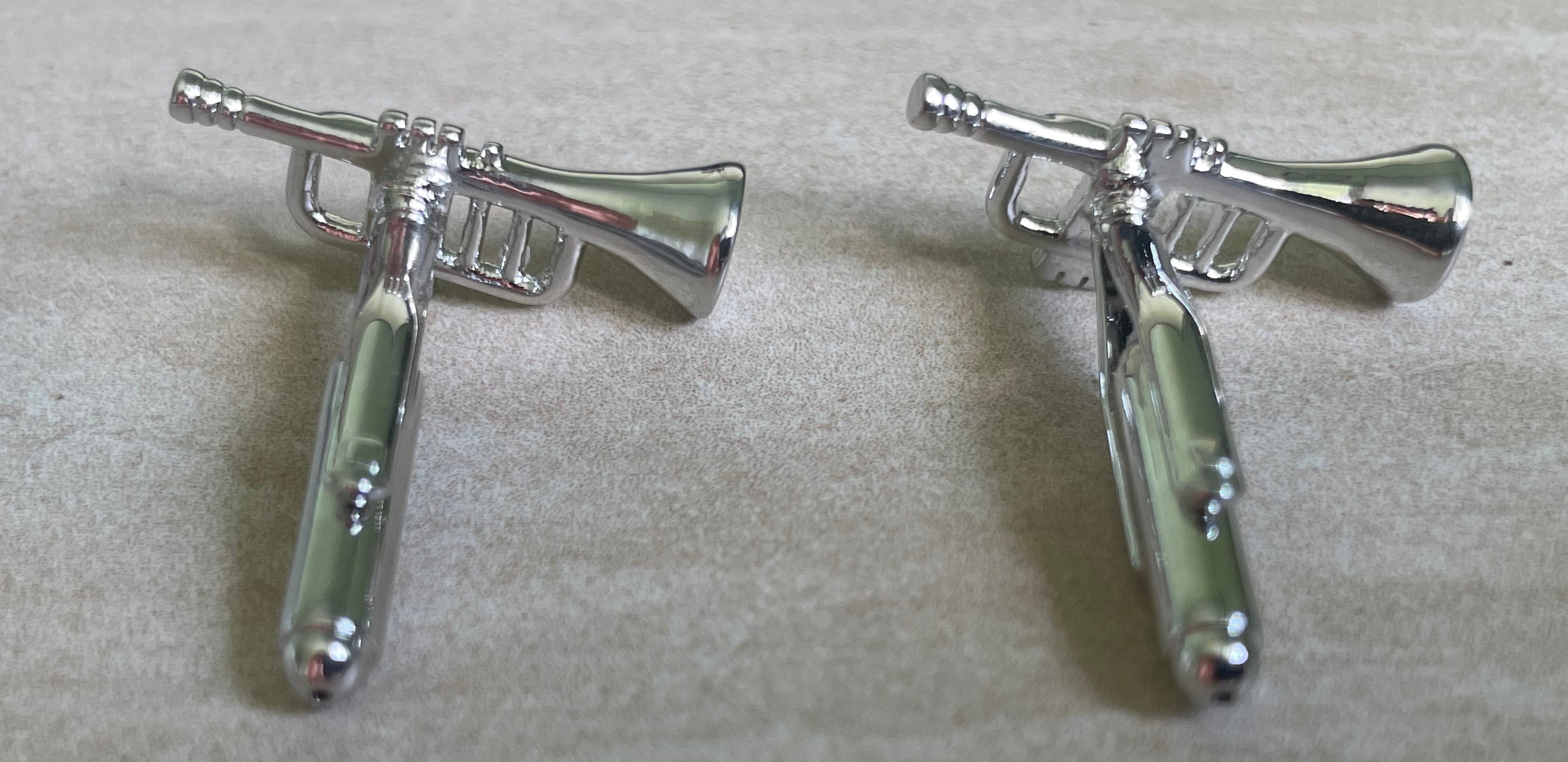 Silver Trumpet Cufflinks