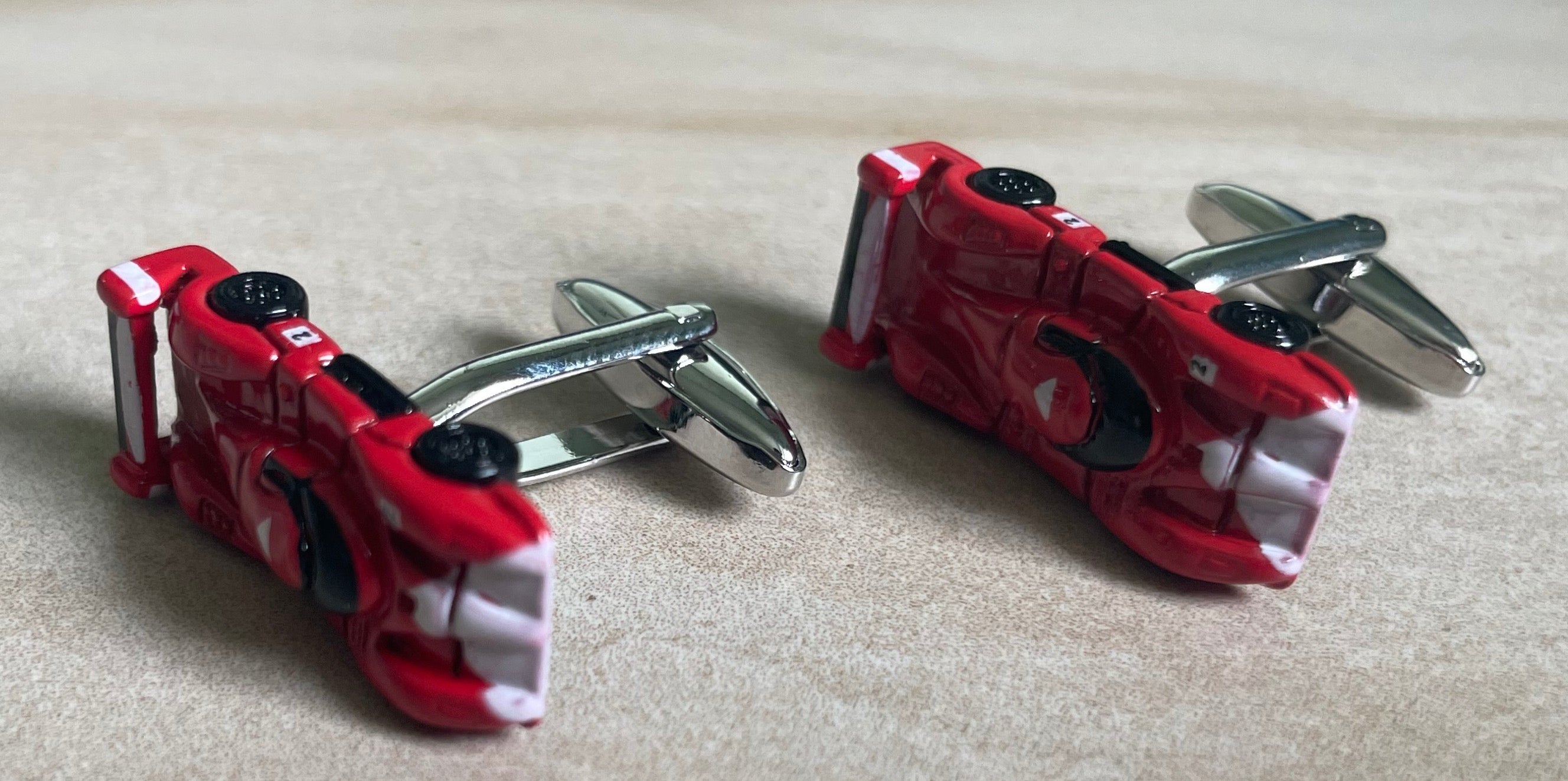 Race Car Racing Red Le Mans Cufflinks