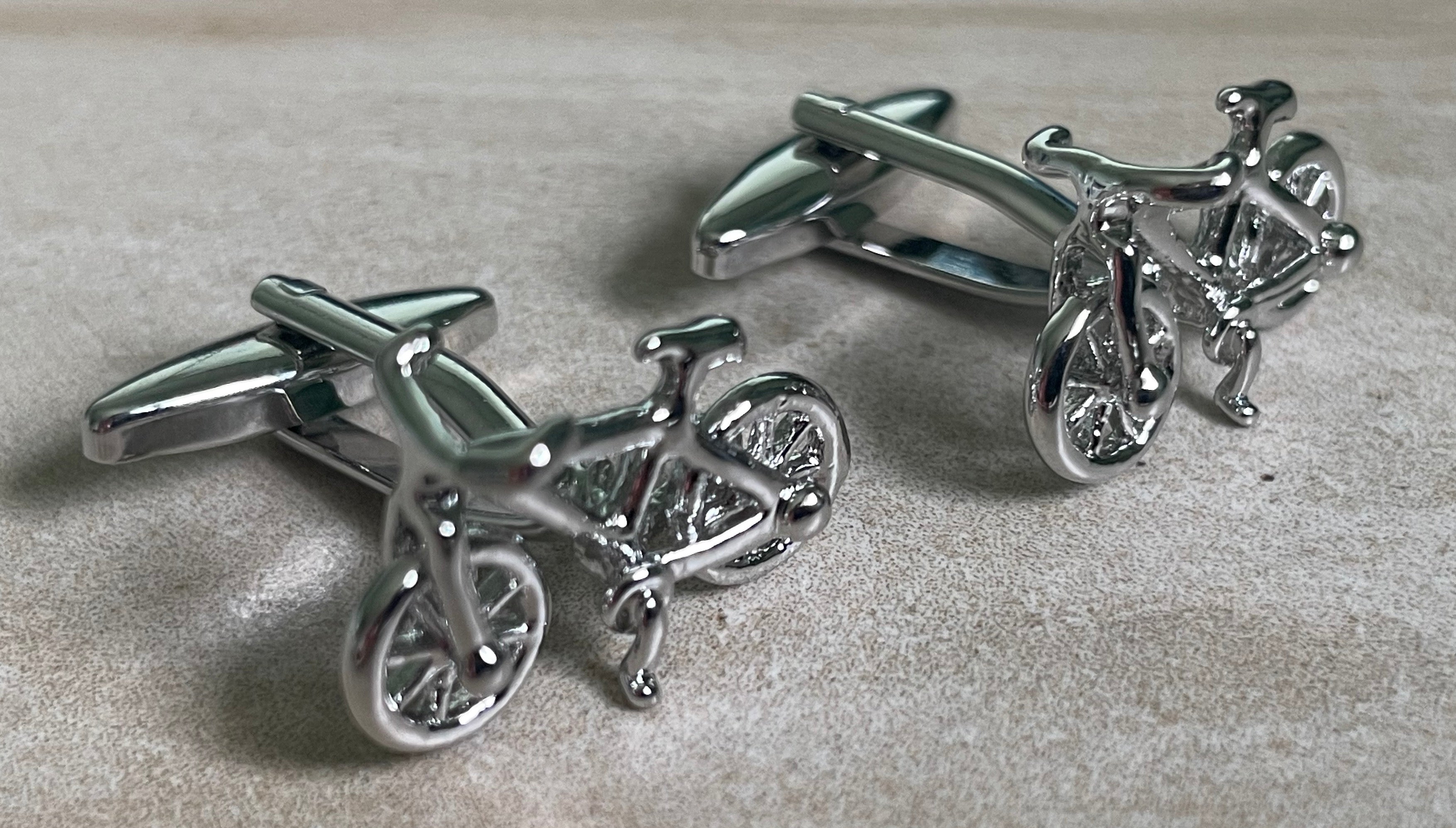 Silver City Bike Cufflinks