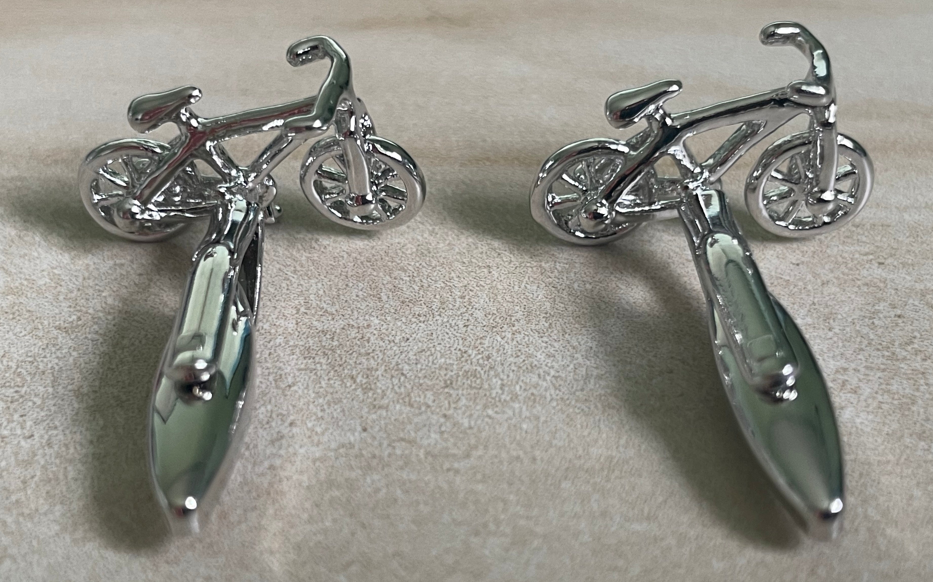 Silver City Bike Cufflinks