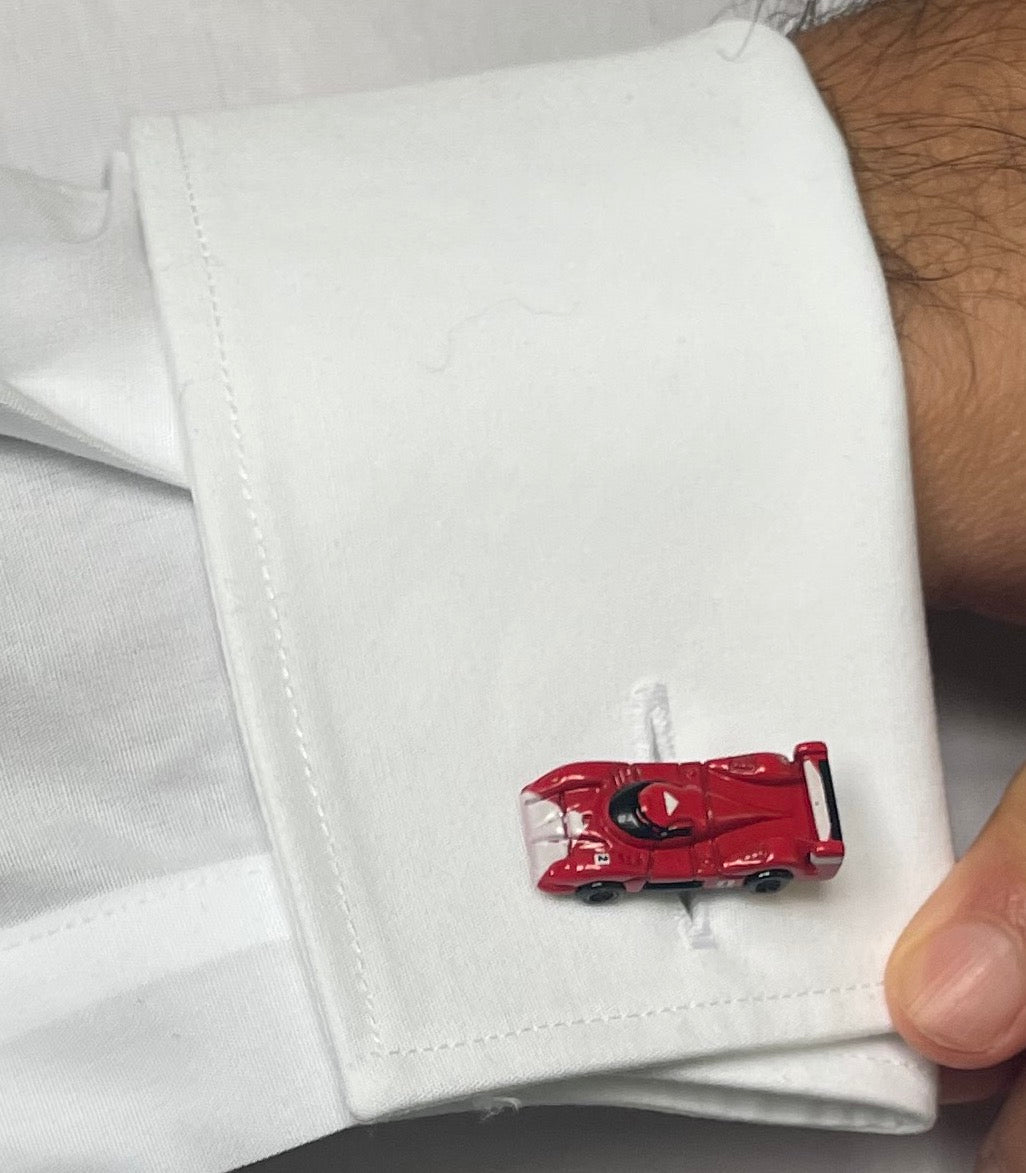 Race Car Racing Red Le Mans Cufflinks