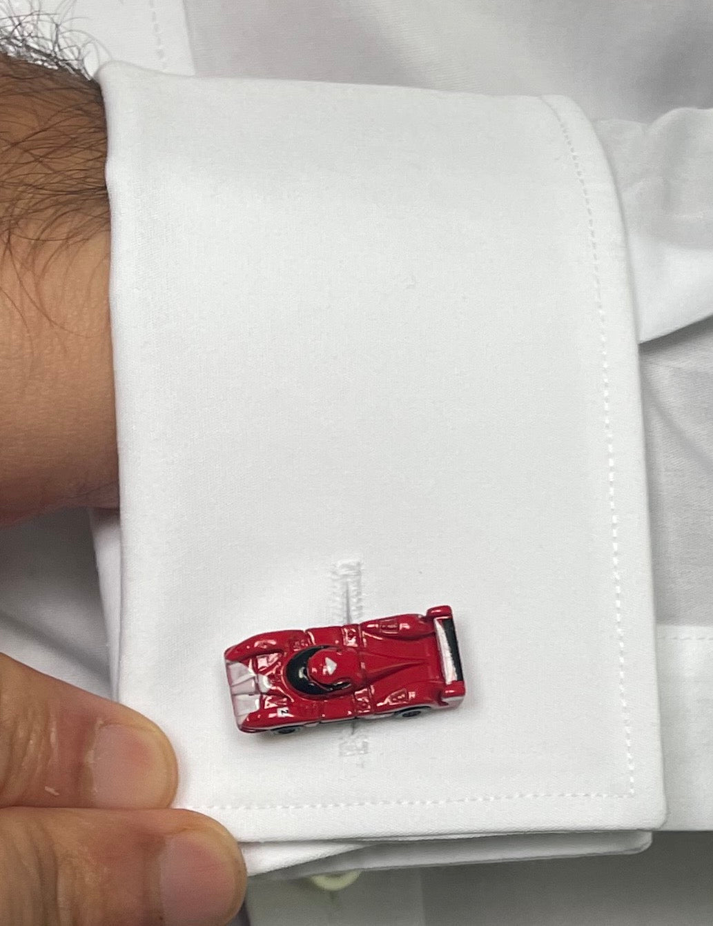 Race Car Racing Red Le Mans Cufflinks