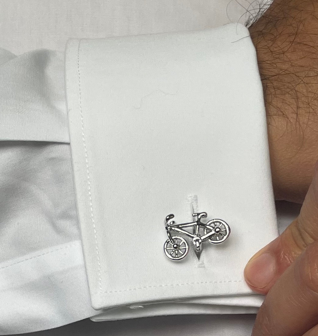 Silver City Bike Cufflinks