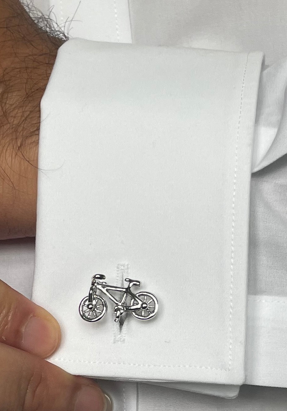 Silver City Bike Cufflinks