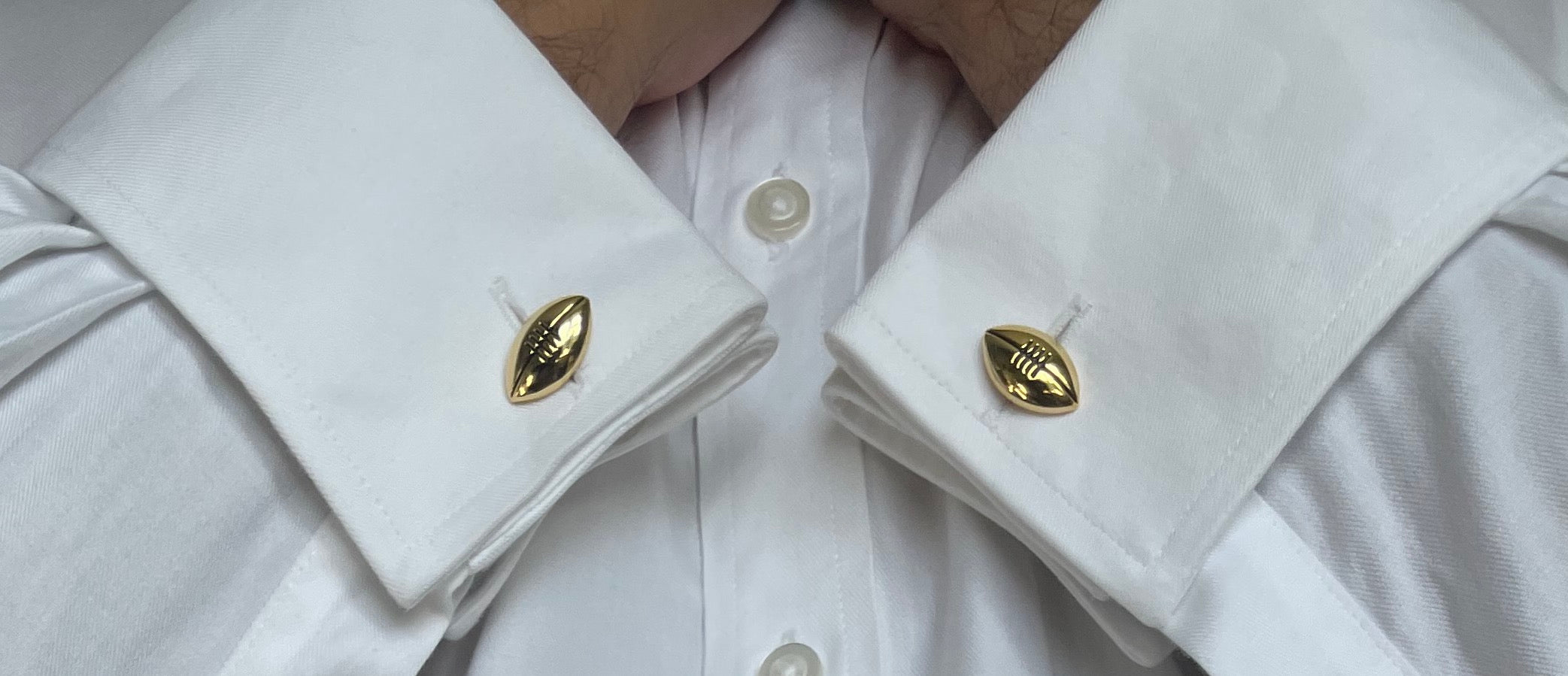 Gold Rugby Ball, American football Cufflinks