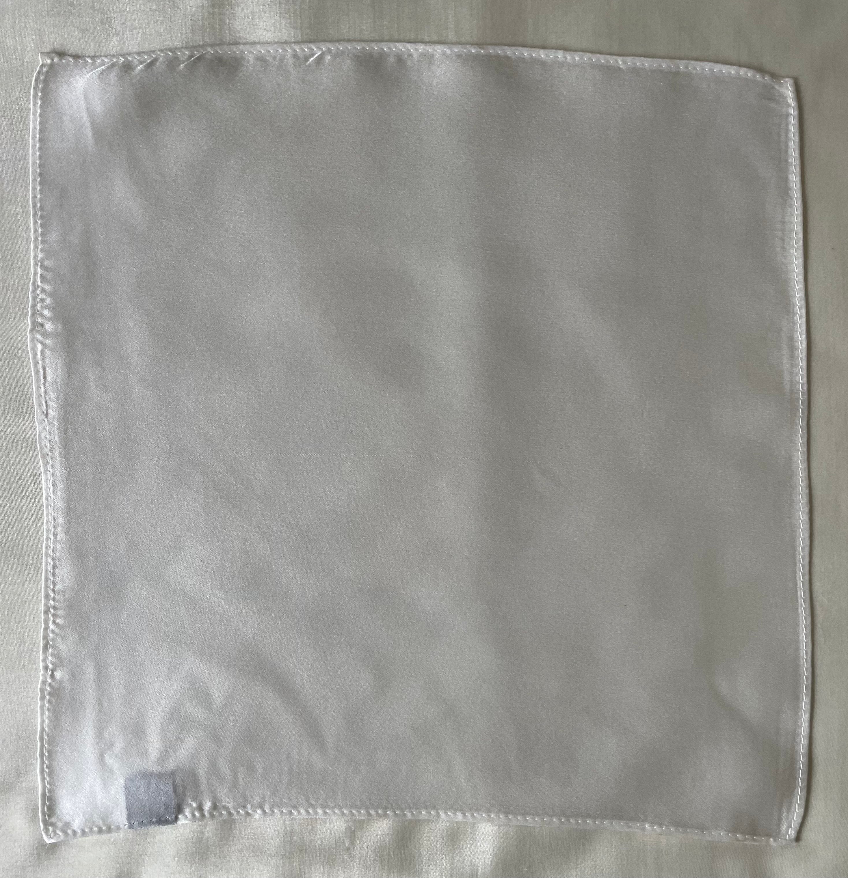 White Silk Pocket Square