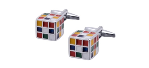 Retro Rubiks Cube Cufflinks