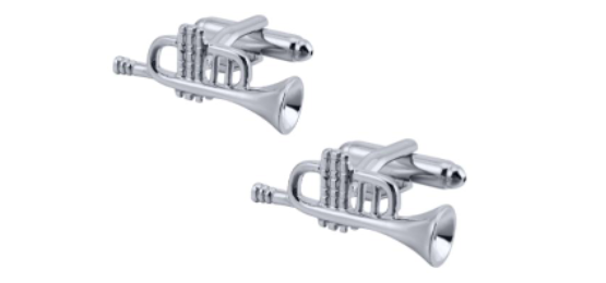 Silver Trumpet Cufflinks