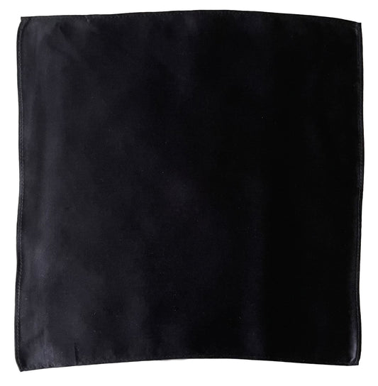 DAPPER ESSENTIALS - Black Silk Pocket Square - Classic Elegance