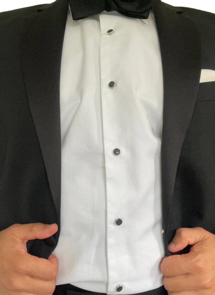 black studs for dress shirt Men's Black and Silver Dress Shirt Studs