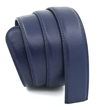 Blue leather belt