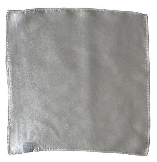 DAPPER ESSENTIALS - Silk White Pocket Square - Classic Elegance